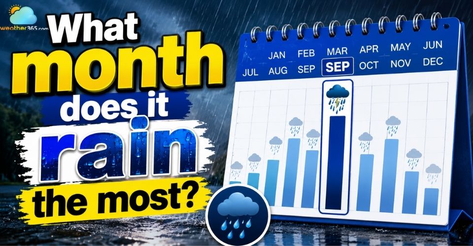 What month does it rain the most in the US? Wettest season by region
