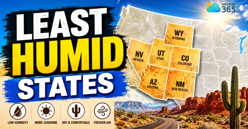 Top 10 Least Humid States in the U.S. to Live or Retire