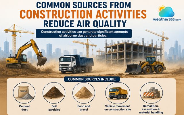 Common sources from construction activities