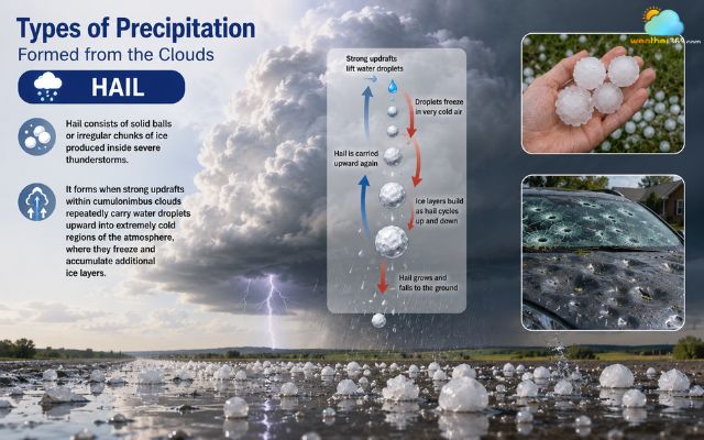 Hailstorms are common in spring and summer