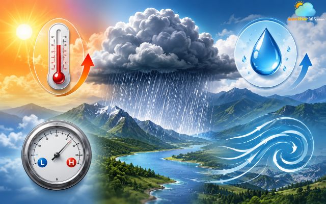 Factors influencing how precipitation develops