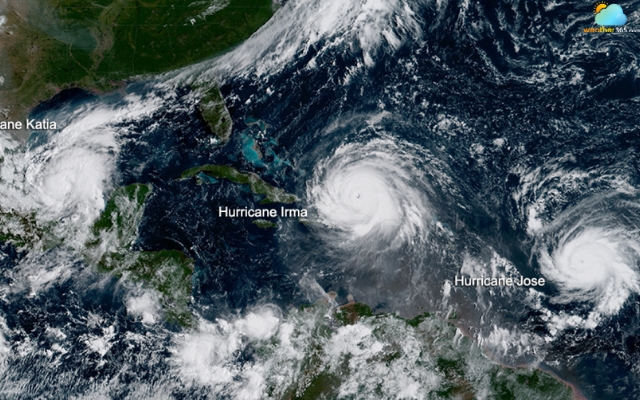 Hurricane season in the Atlantic Ocean