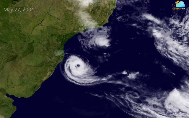 Cyclone Catarina strikes Brazil in 2004