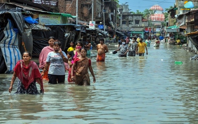 A cyclone hit India