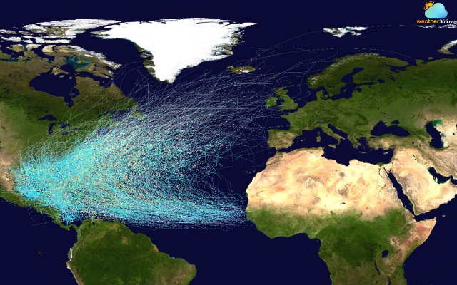 Hurricane seasons in the Atlantic