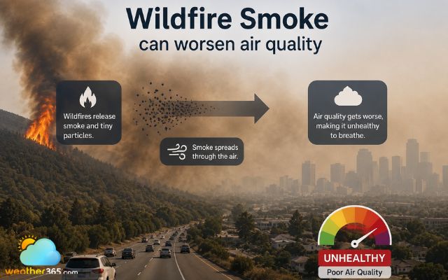 Wildfire smoke can worse air quality