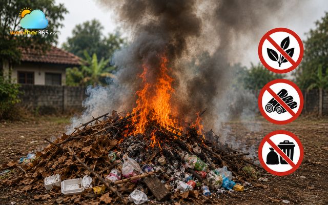 Burning waste resources can lead to air pollution