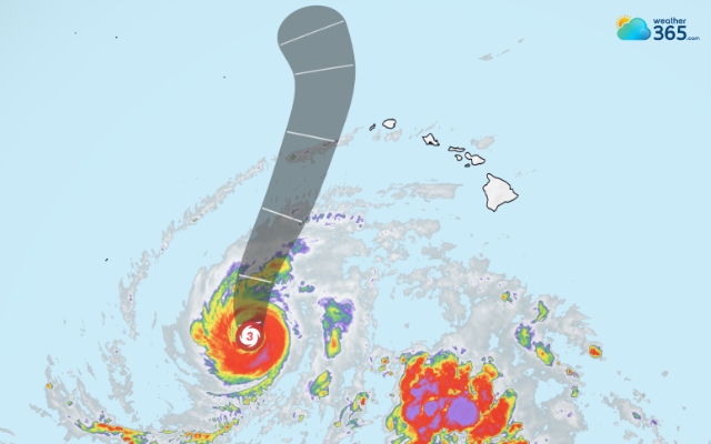Hurricane Lowell is heading towards Hawaii from the Southwest
