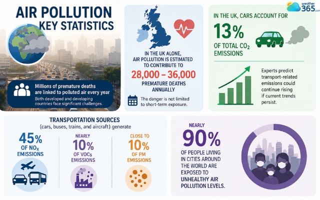Air pollution contributes to thousands of fatalities annually