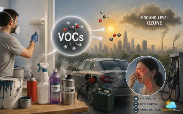 VOCs can be emitted from paints
