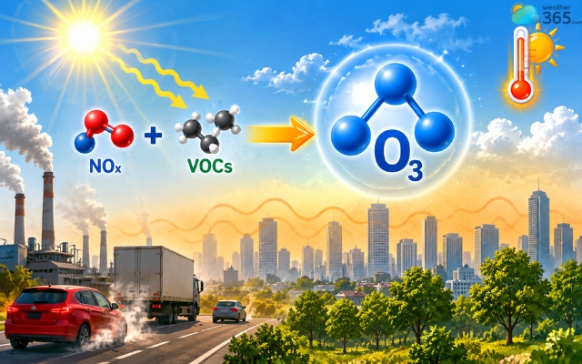 Ground-level ozone can irritate the respiratory system