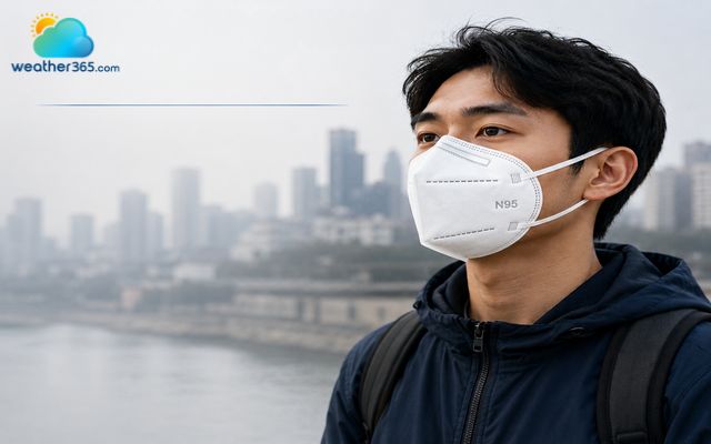 Wearing an N95 or KN95 mask during unhealthy PM levels