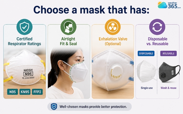 Choose a mask with a certified respirator