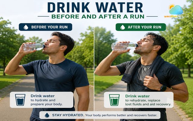 Drink enough water before and after a run