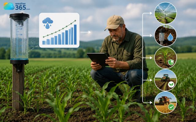 Accumulated precipitation helps farmers track water availability