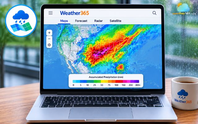 Tracking precipitation forecasts on Weather365
