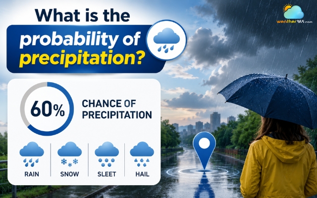 Probability of precipitation refers to the chance that precipitation will occur