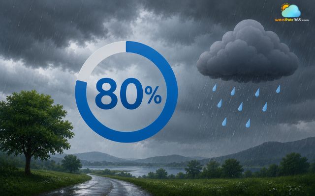 80% chance of rain