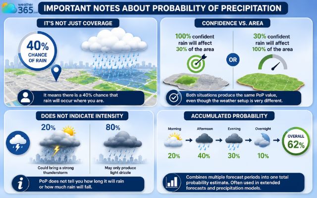 Facts about the probability of precipitation