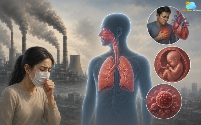 Industrial air pollution causes many health consequences