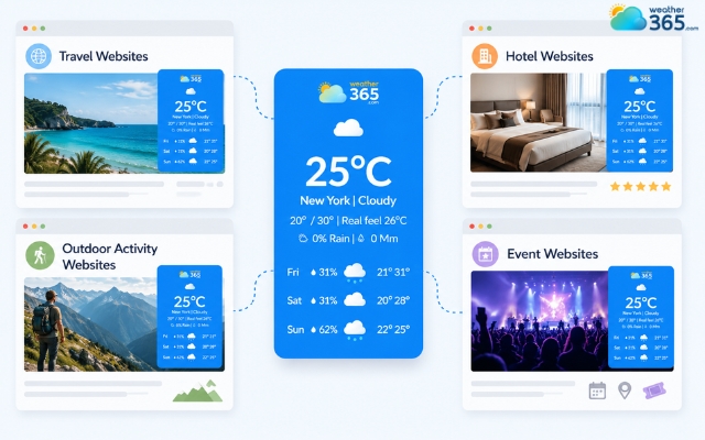 Typical websites using a weather widget for WordPress