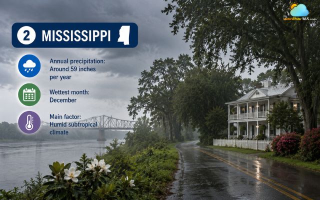 Mississippi receives abundant rainfall