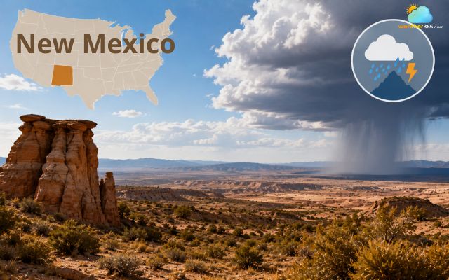 New Mexico is usually dry and sunny