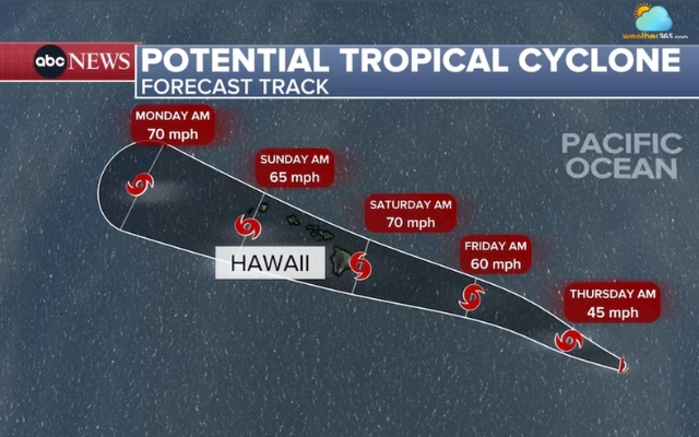 Tropical storm Lala is forecast to hit Hawaii late Friday
