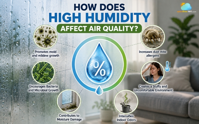 High humidity increases moisture indoors
