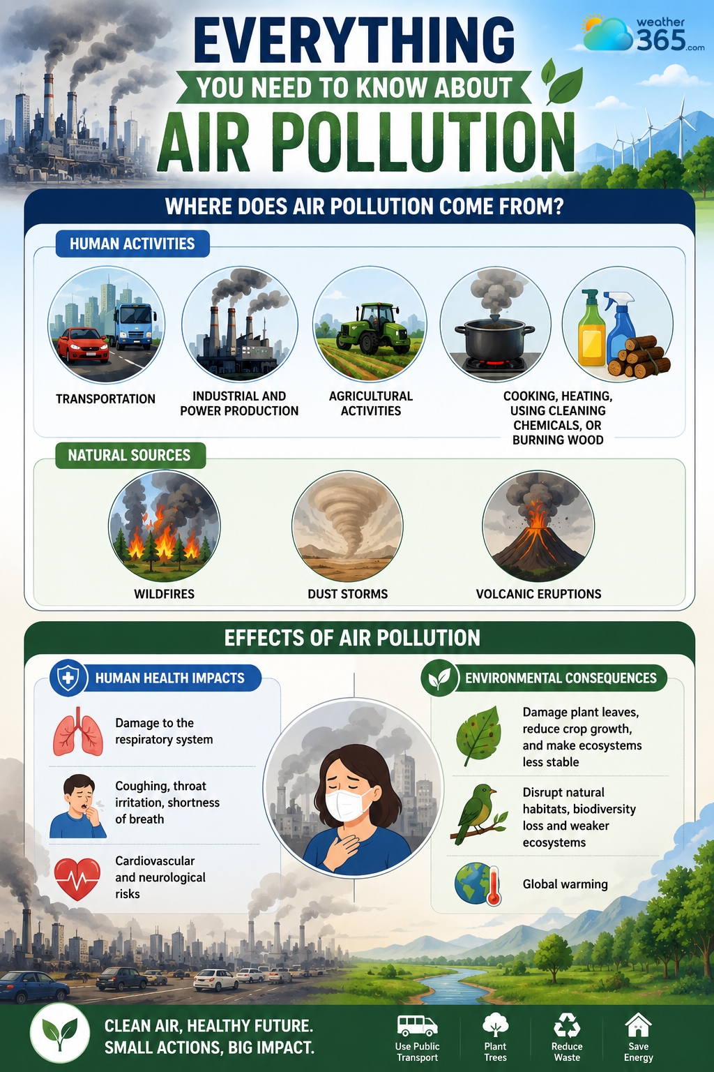 Causes and impacts of air pollution