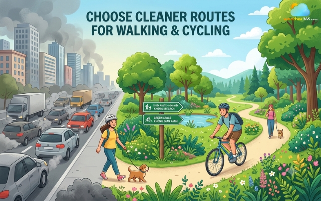 Exercising in a healthy air quality places