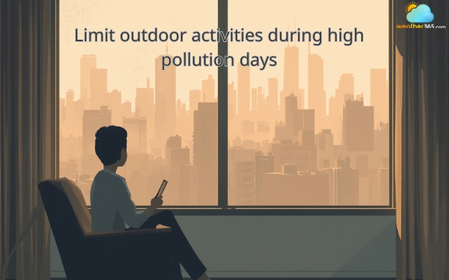 Reduce time spent outside when the air is polluted