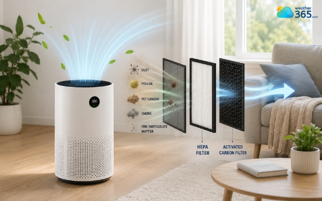 An air purifier can capture very small particles