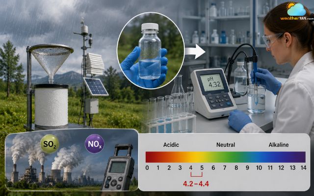 Scientists use the pH scale to measure acid rain