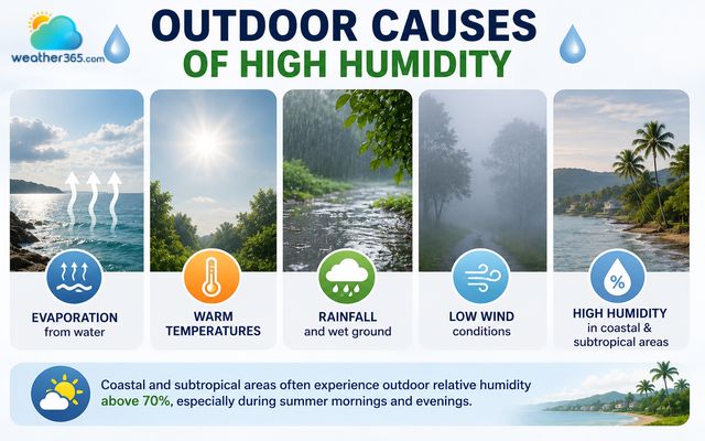  Outdoor causes of high humidity 