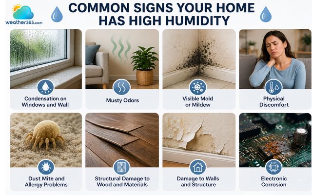 Common signs of high humidity in your home