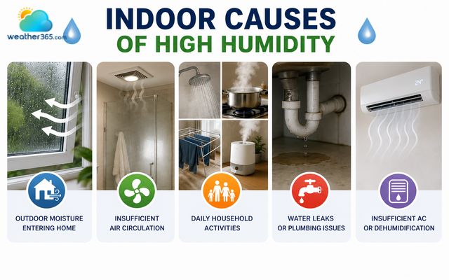  Indoor causes of high humidity