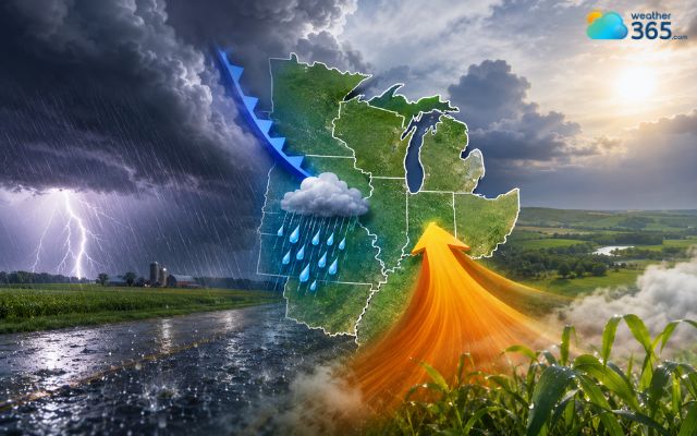 The rainiest months are usually May and June in the Midwest US