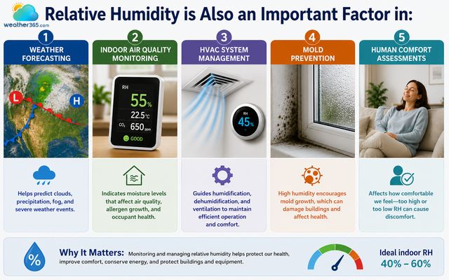 Important application of relative humidity