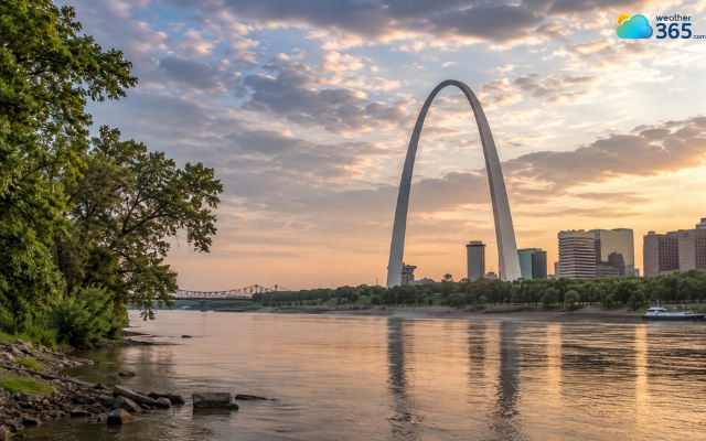 Missouri experiences frequent muggy conditions