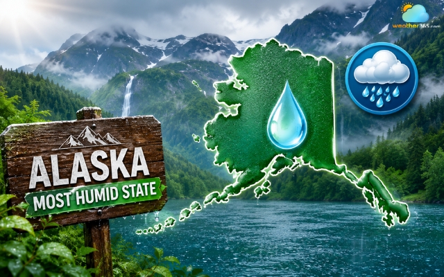 Alaska is the most humid state in the United States