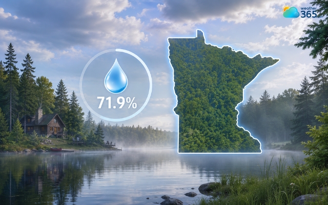 Minnesota experiences humid summers