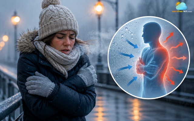 100% humidity in cold weather can feel uncomfortable