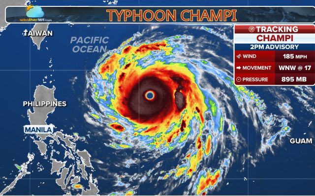Champi is forecast to affect Northern Taiwan