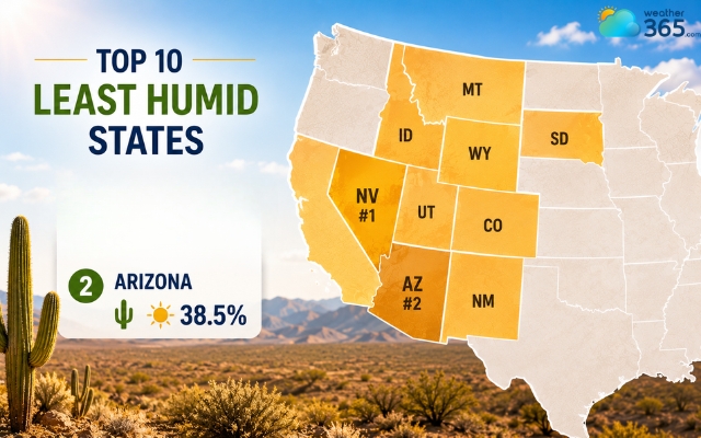 Arizona has a low humidity rate
