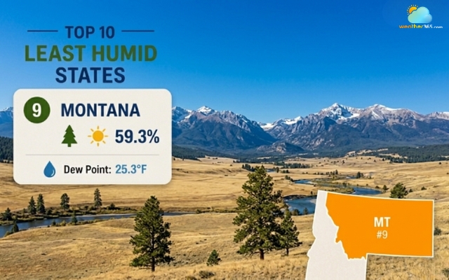 Montana has low moisture levels