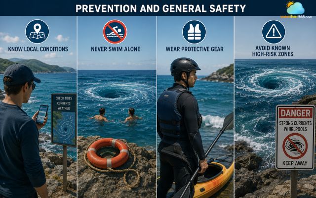 Stay safe before encountering a whirlpool