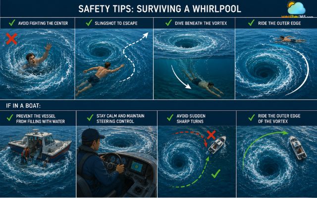 Tips to survive a whirlpool
