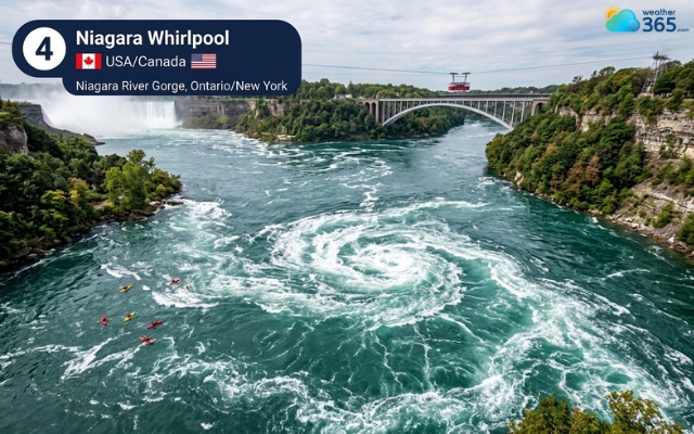 The Niagara Whirlpool formed thousands of years ago