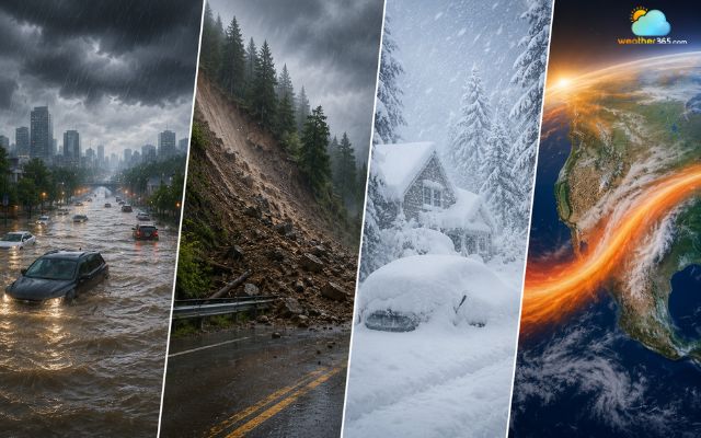 An atmospheric river may pose several dangers